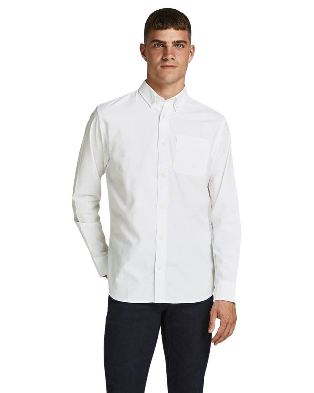 Jack &amp; Jones Shirts Jack &amp; Jones Brook White Oxford Shirt
