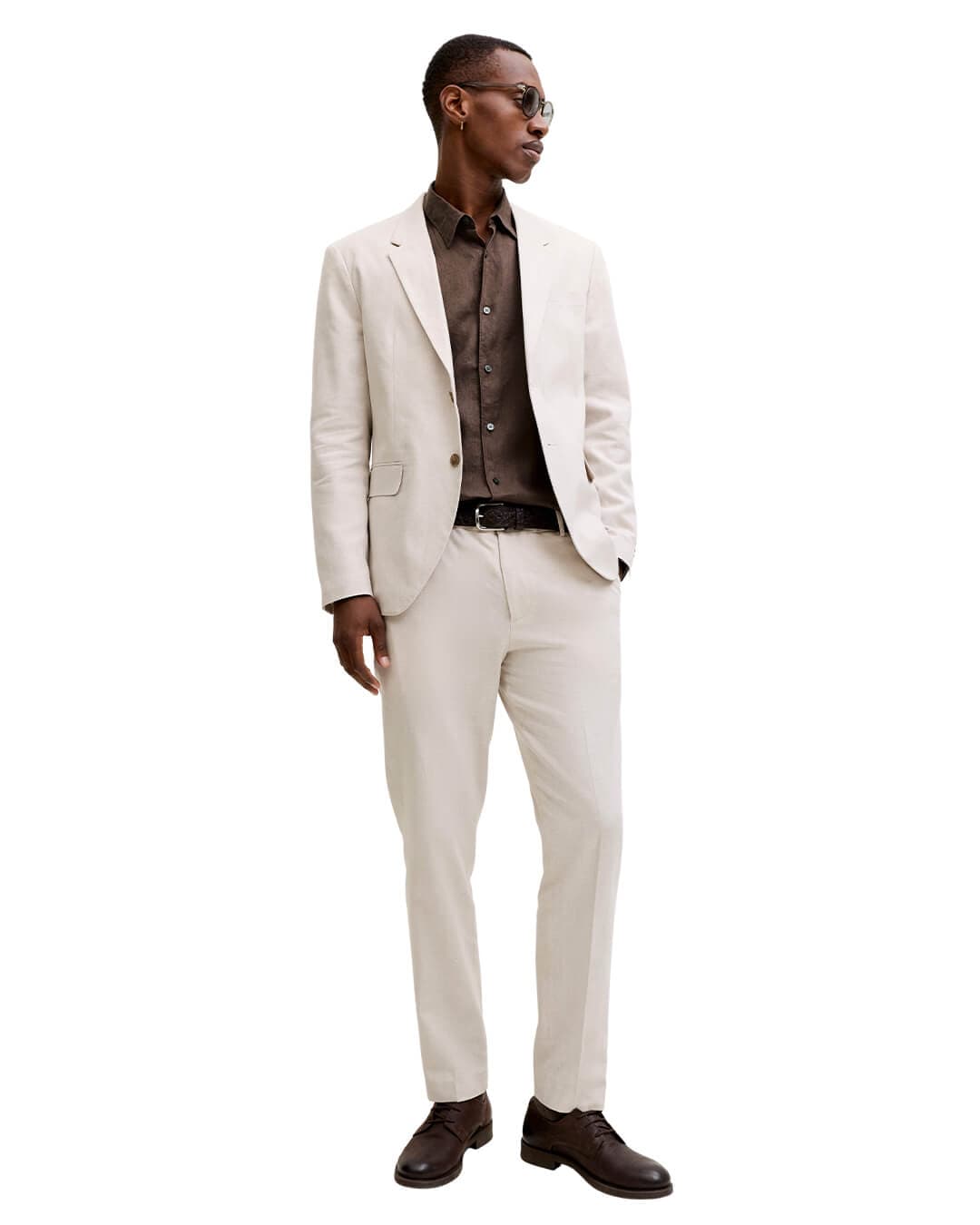 Jack & Jones Shirts Jack & Jones Brown  Jprblalawrence Linen Shirt