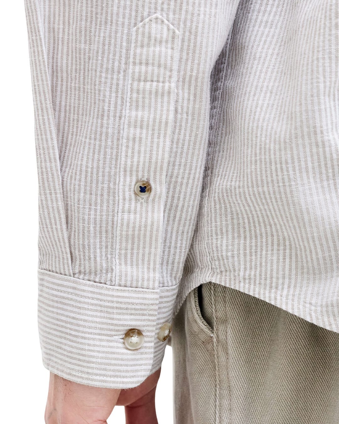 Jack&Jones Shirts Jack&Jones Crockery Stripes Linen Blend Shirt