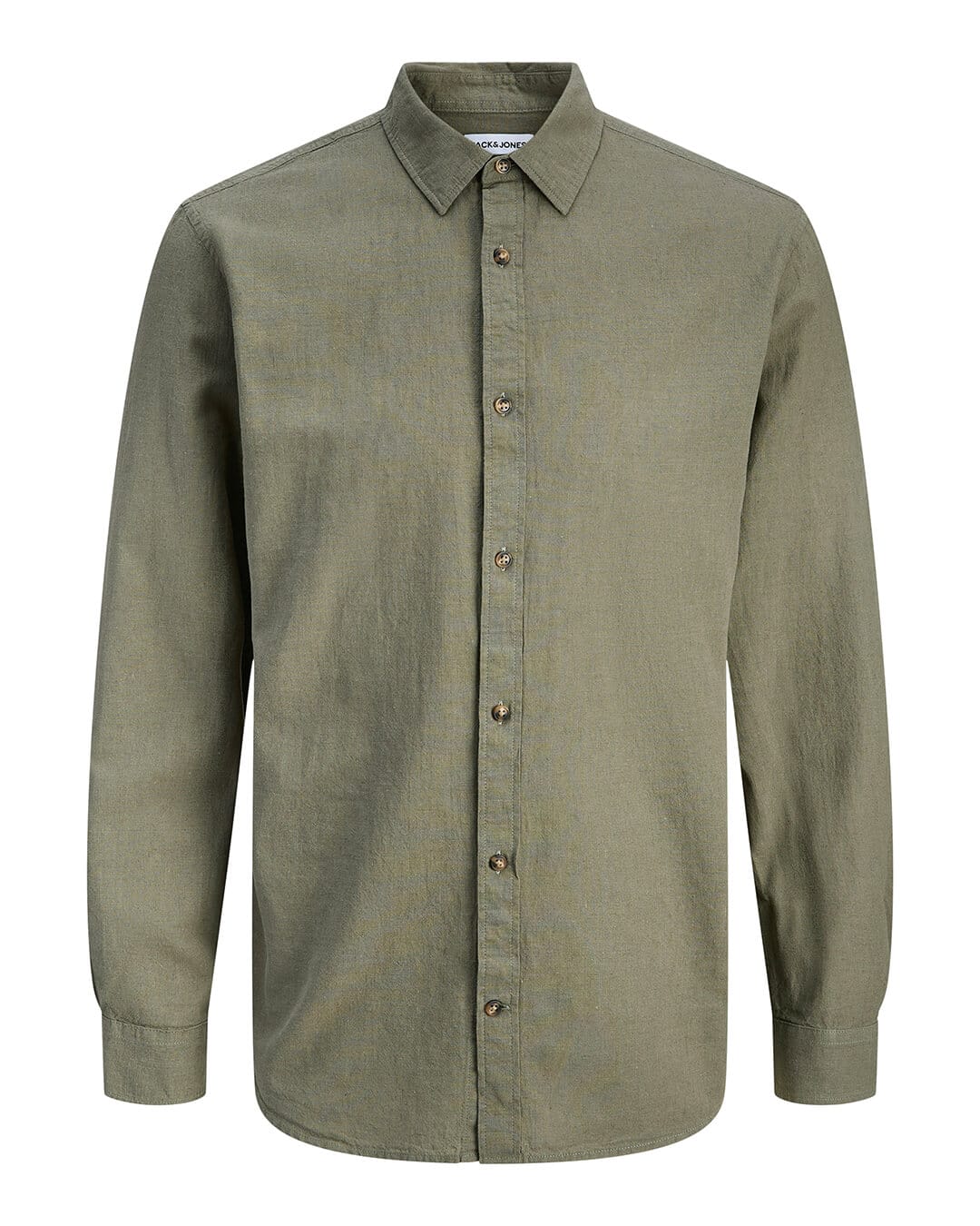 Jack&Jones Shirts Jack&Jones Dusty Olive Linen Blend Shirt