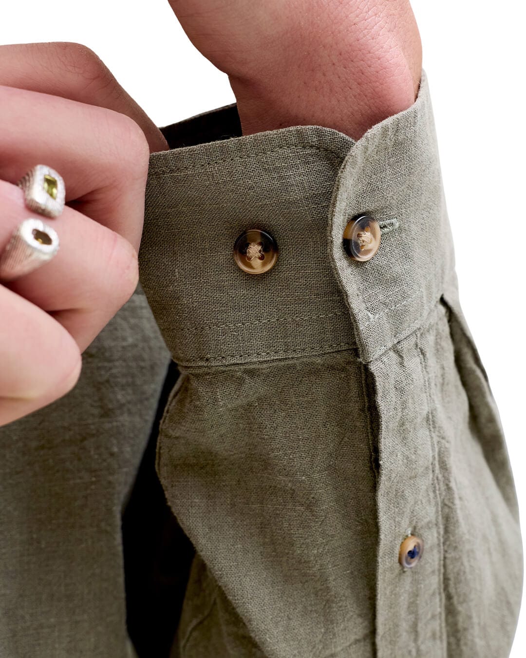 Jack&Jones Shirts Jack&Jones Dusty Olive Linen Blend Shirt