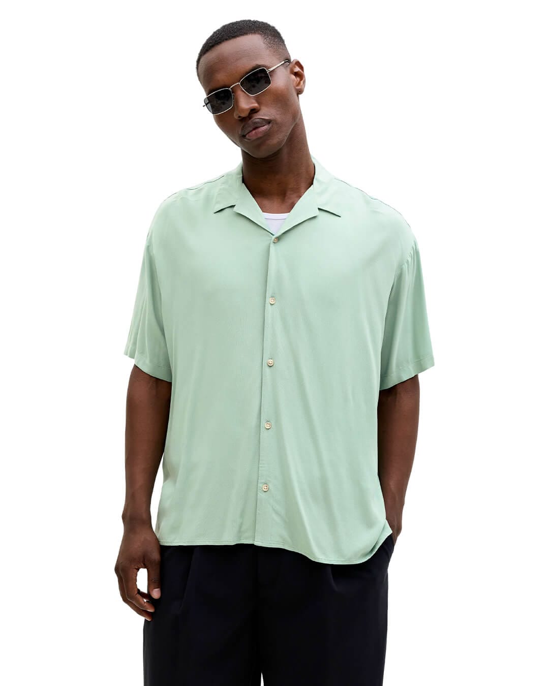 Jack&Jones Shirts Jack&Jones Granite Green Solid Shirt