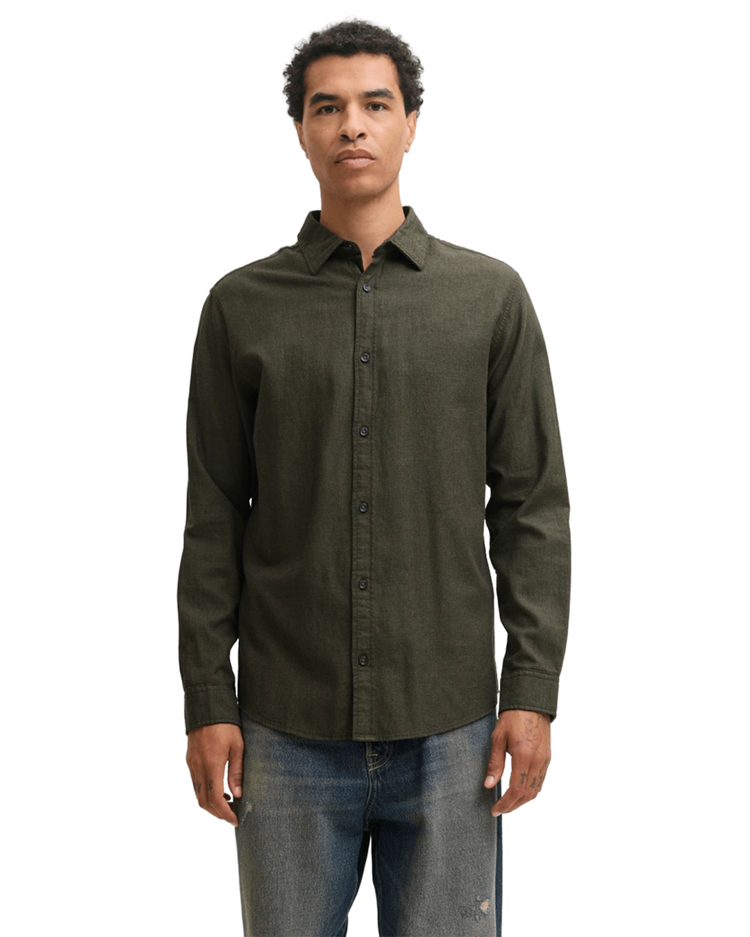 Jack & Jones Shirts Jack & Jones Green Field Melange Shirt