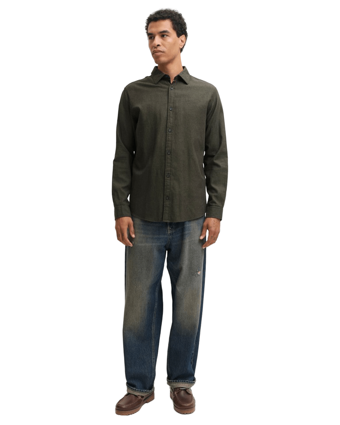 Jack & Jones Shirts Jack & Jones Green Field Melange Shirt