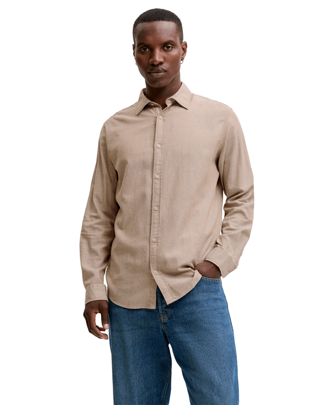 Jack & Jones Shirts Jack & Jones Grey Field Melange Shirt