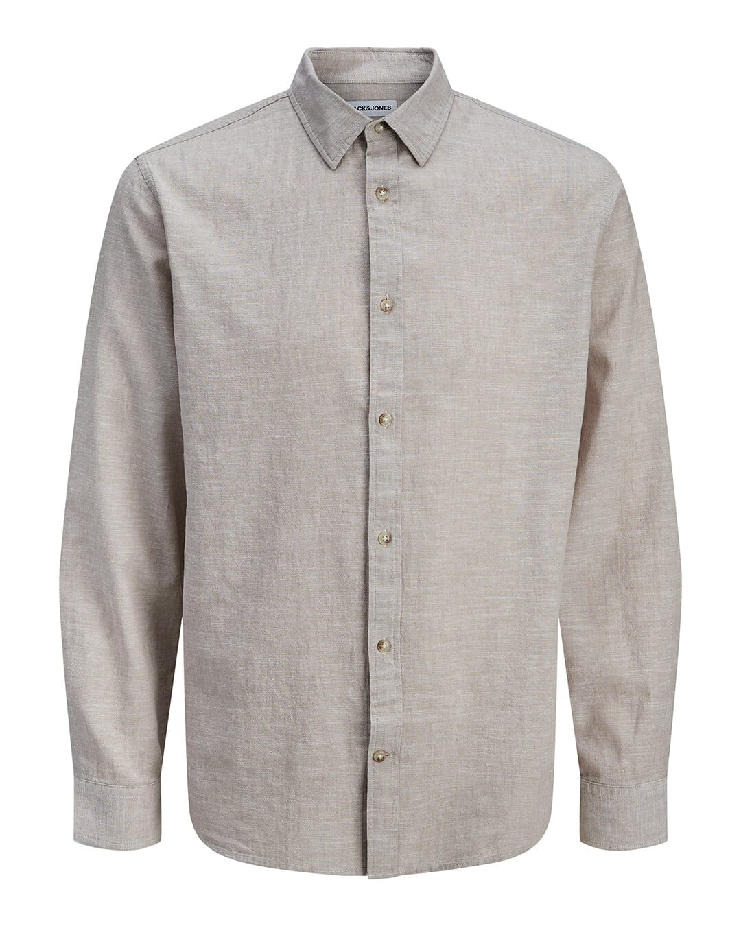 Jack&Jones Shirts Jack&Jones Grey Linen Blend T-Shirt