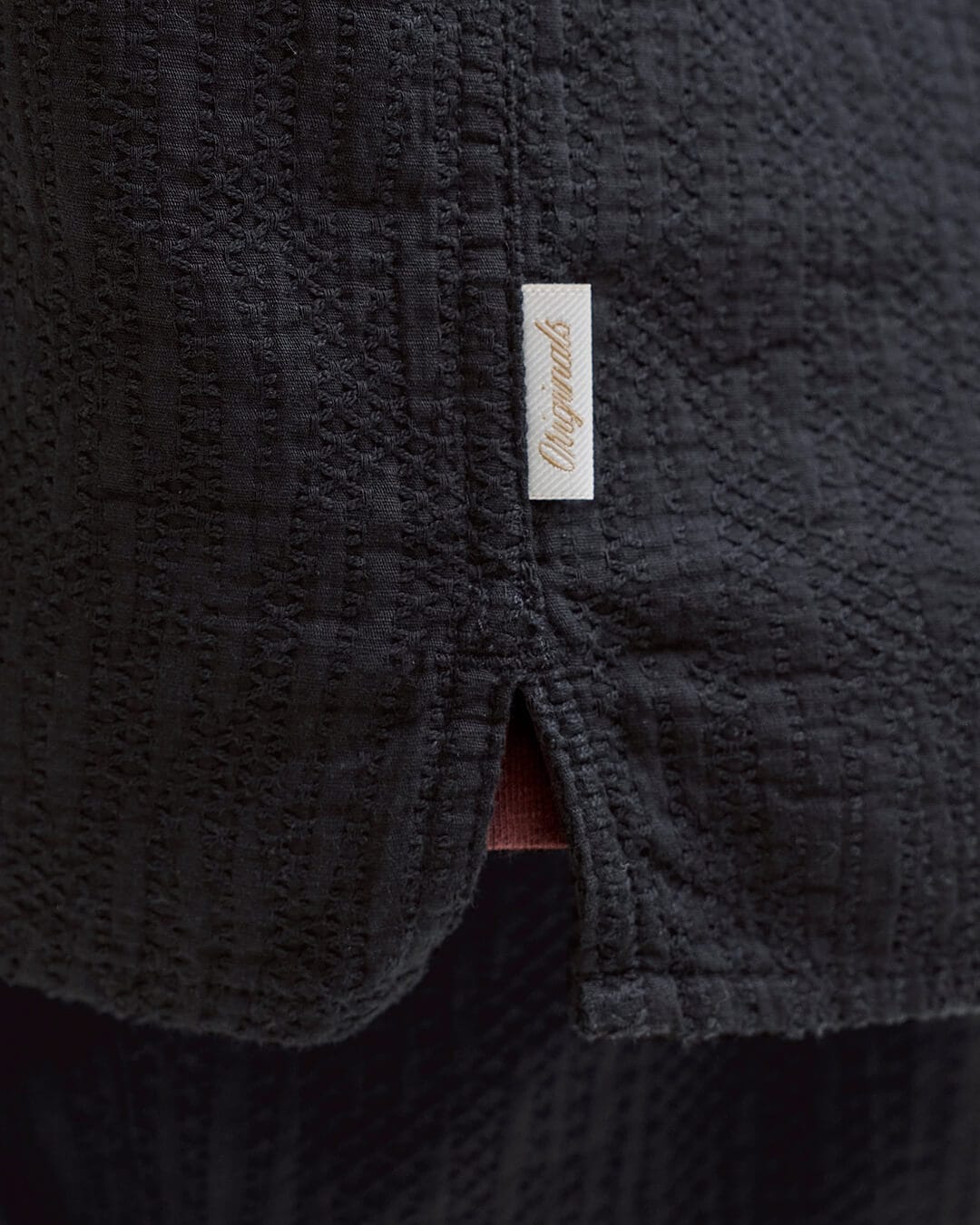 Jack & Jones Shirts Jack & Jones Jormontauk Wavy Texture Ss Sn Black Shirt