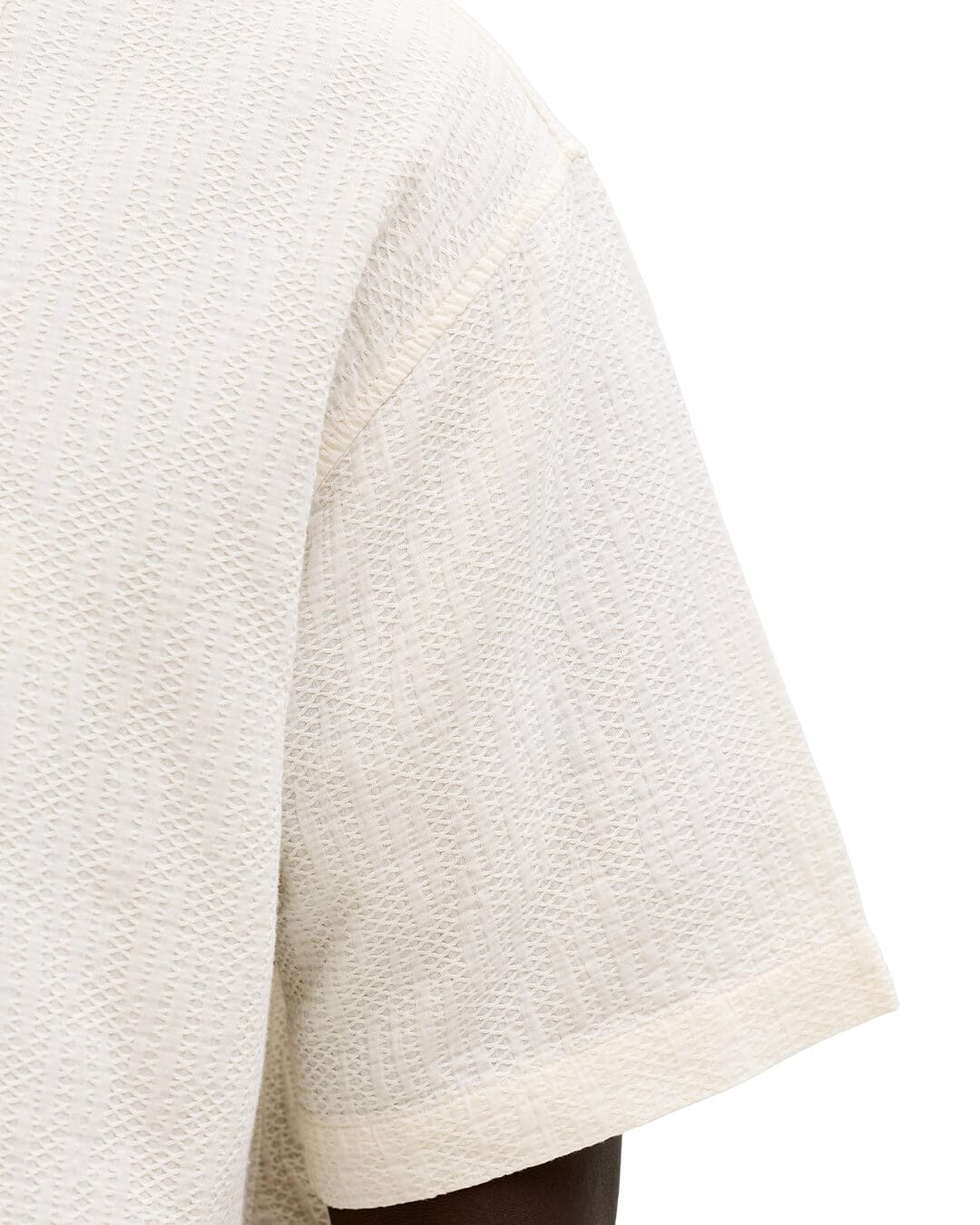Jack & Jones Shirts Jack & Jones Jormontauk Wavy Texture Ss Sn Cloud Dancer