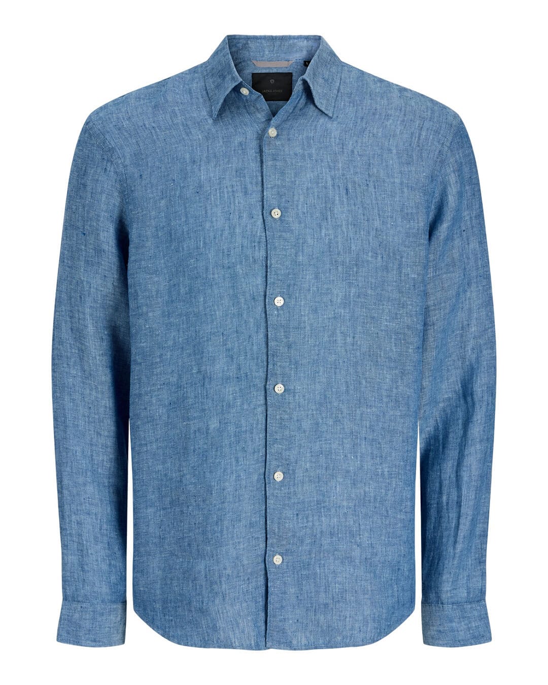 Jack & Jones Shirts Jack & Jones Jprblalawrence Linen Ls Sn Faded Denim Shirt