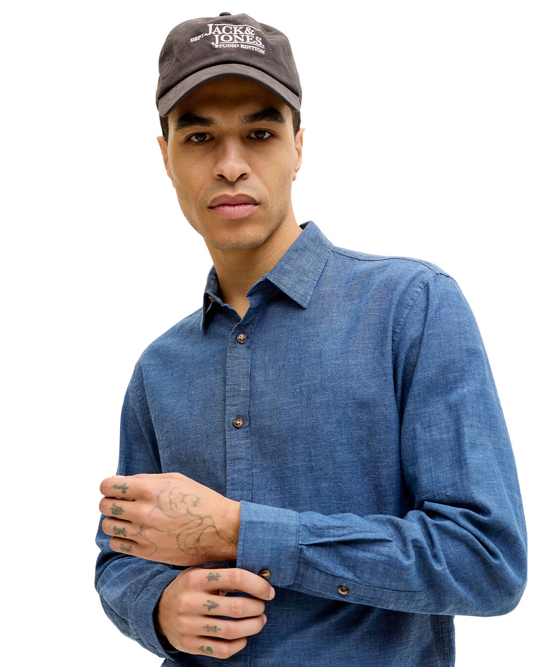 Jack&Jones Shirts Jack&Jones Navy Linen Blend Shirt