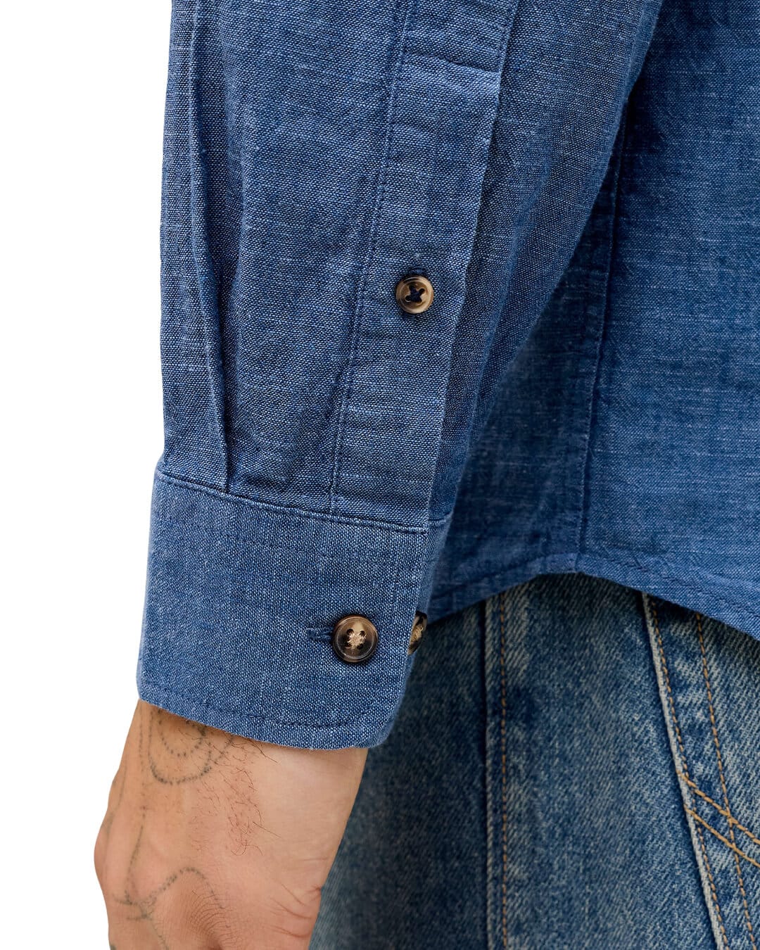 Jack&Jones Shirts Jack&Jones Navy Linen Blend Shirt