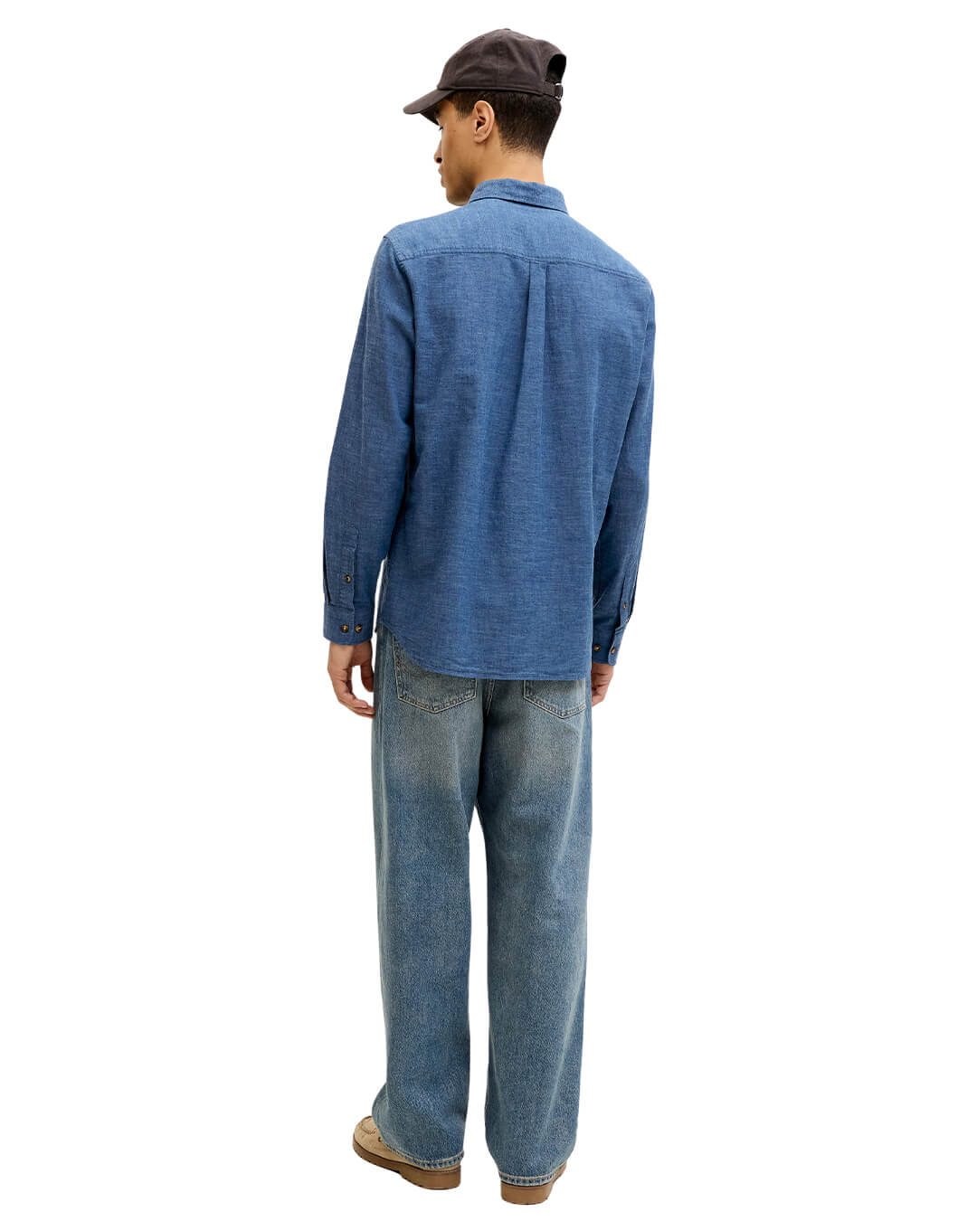 Jack&Jones Shirts Jack&Jones Navy Linen Blend Shirt