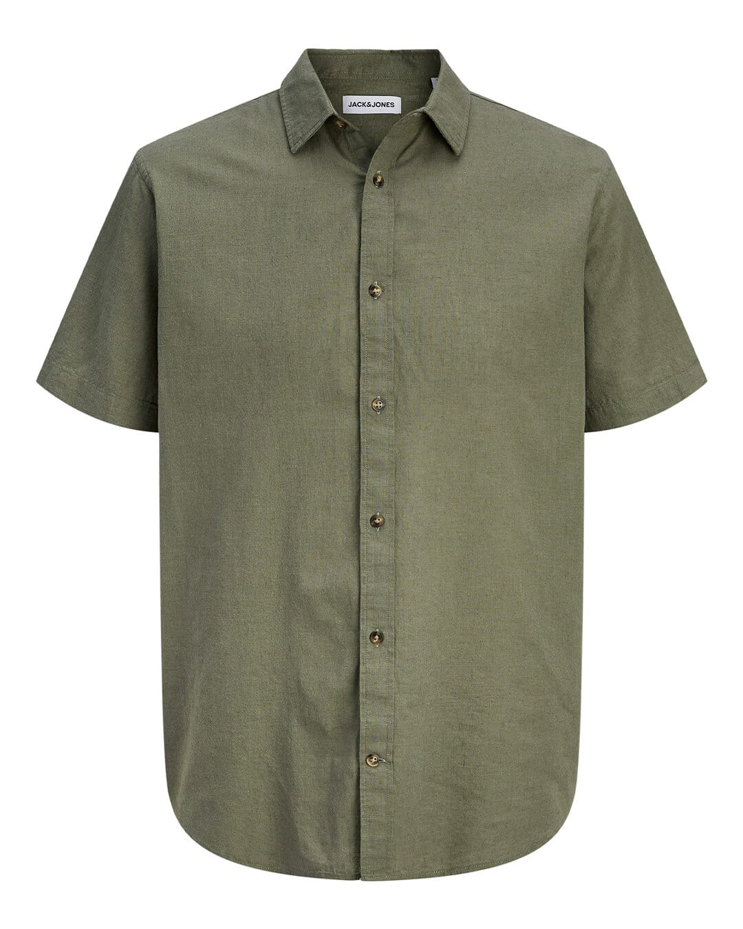 Jack&Jones Shirts Jack&Jones Olive Linen Blend Shirt