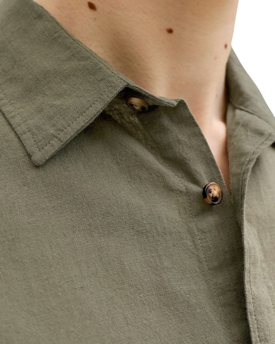 Jack&Jones Shirts Jack&Jones Olive Linen Blend Shirt