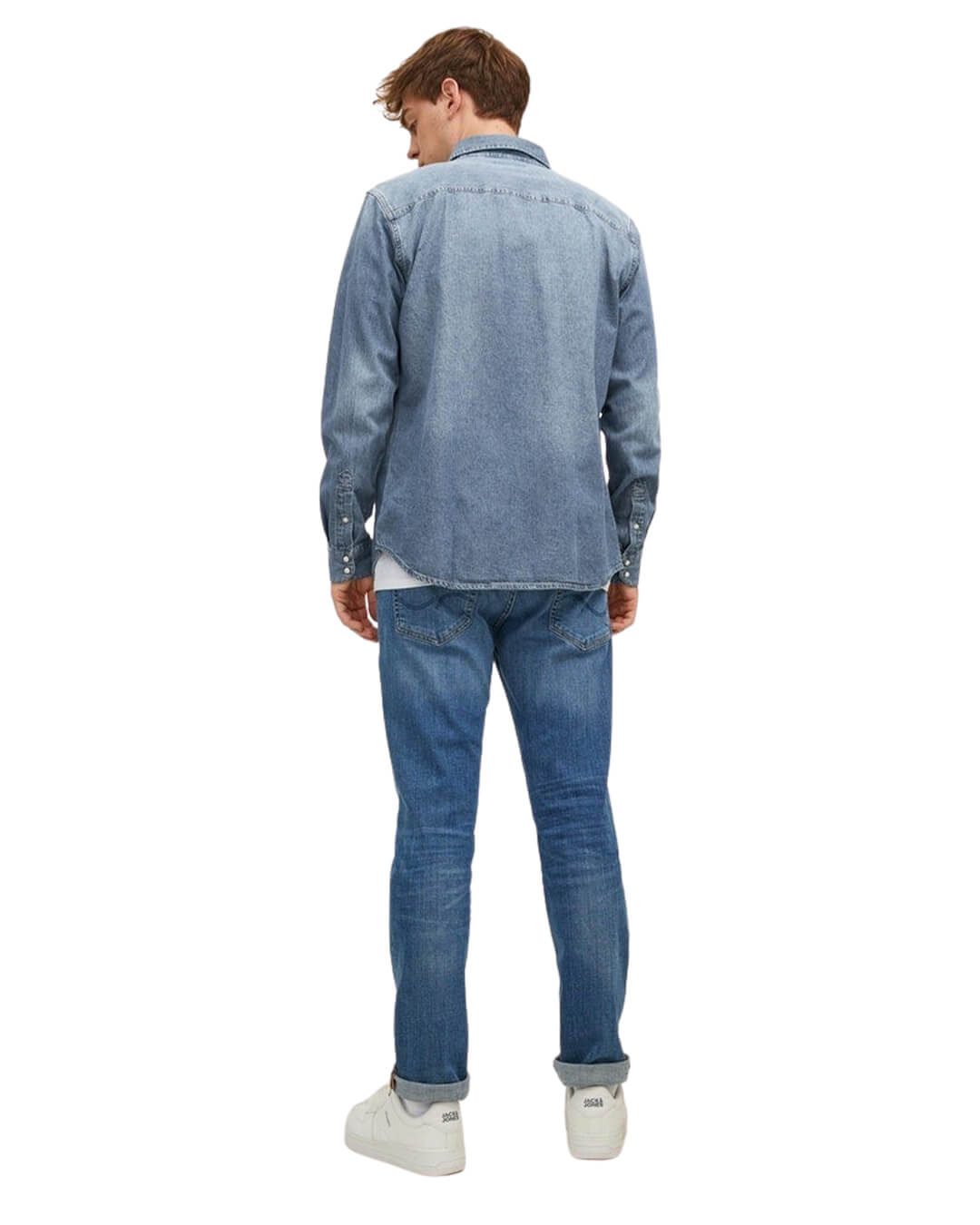 Jack &amp; Jones Shirts Jack &amp; Jones Sheridan Denim Blue Long Sleeved Shirt