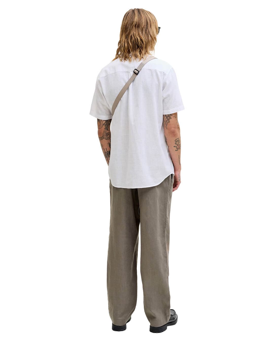 Jack&Jones Shirts Jack&Jones White Linen Blend Shirt