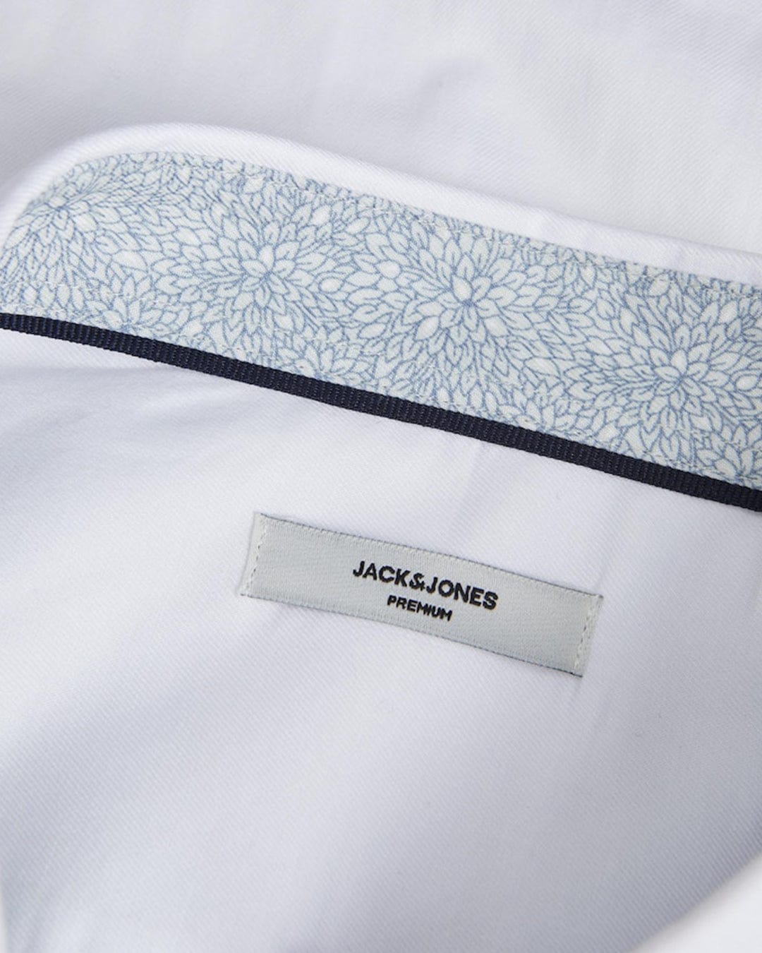 Jack &amp; Jones Shirts Jack &amp; Jones White Nordic Detail Long Sleeved Shirt