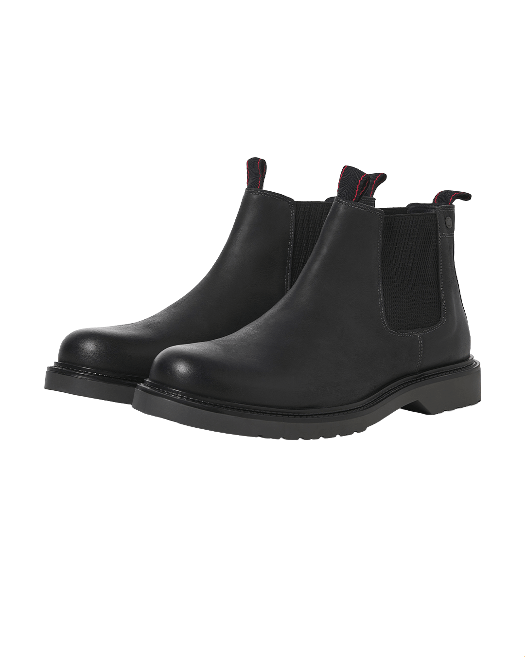 Jack & Jones Shoes Jack & Jones Black Leyton Leather Chelsea Boots