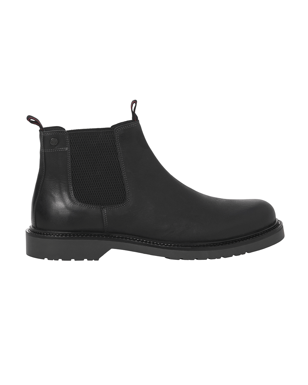 Jack & Jones Shoes Jack & Jones Black Leyton Leather Chelsea Boots