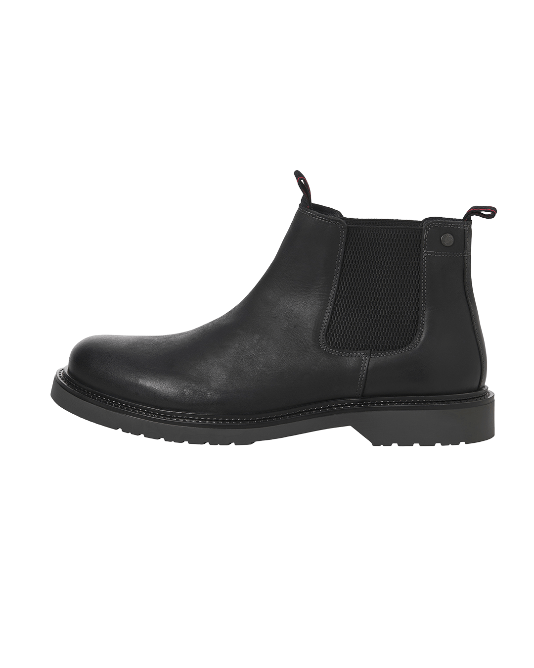 Jack & Jones Shoes Jack & Jones Black Leyton Leather Chelsea Boots