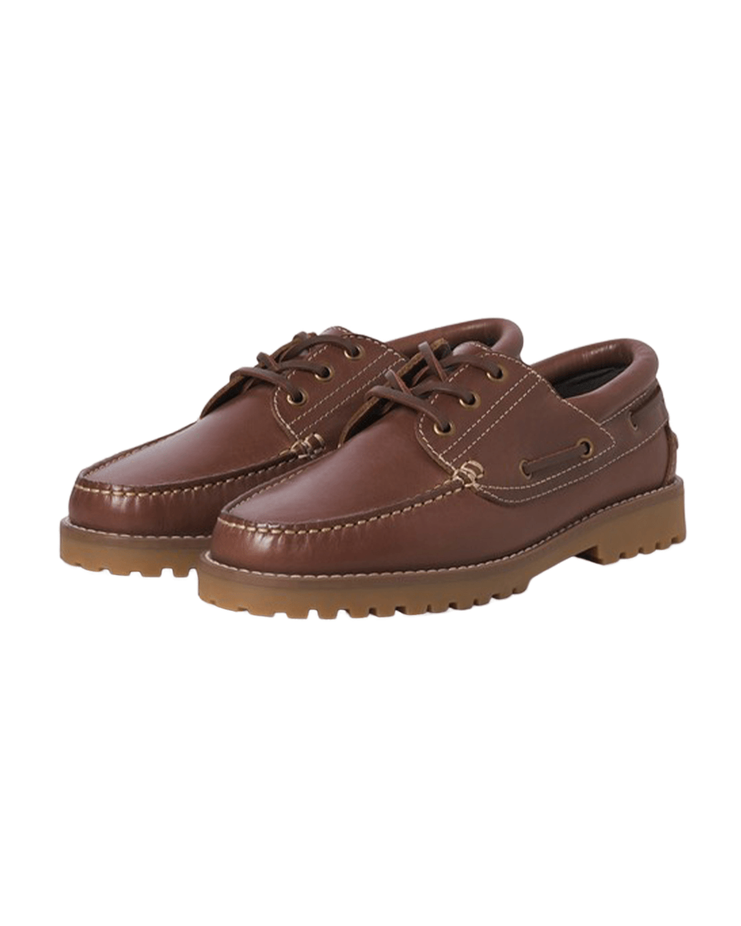 Jack & Jones Shoes Jack & Jones Brown Brooklyn Leather Boat Shoes