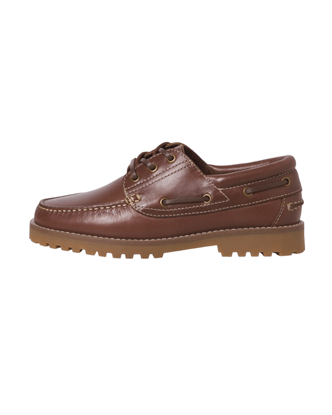 Jack & Jones Shoes Jack & Jones Brown Brooklyn Leather Boat Shoes