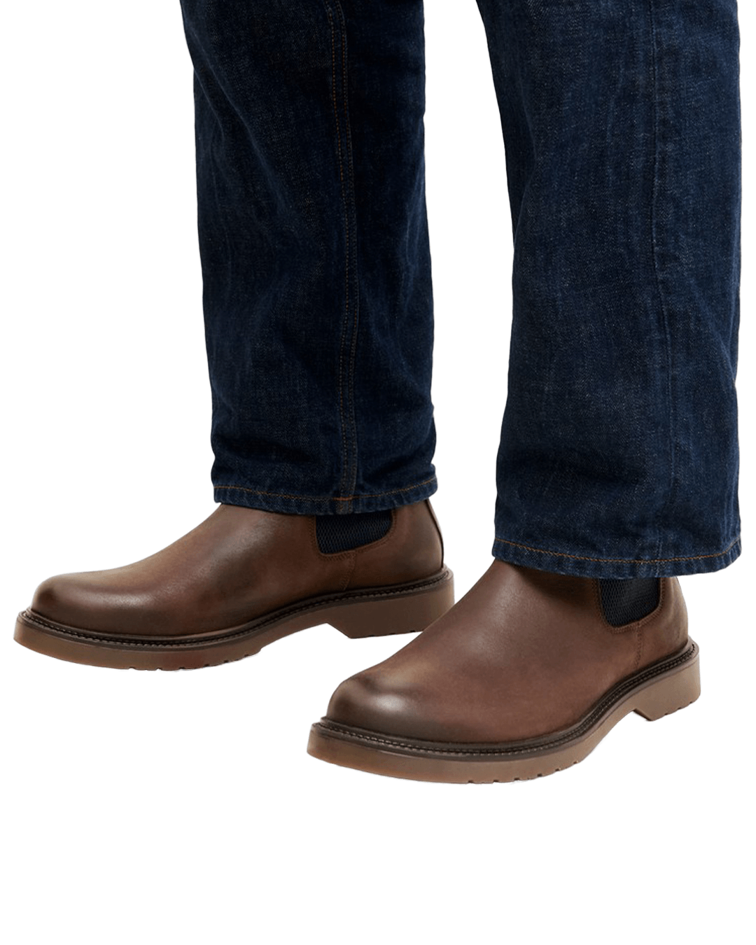 Jack & Jones Shoes Jack & Jones Brown Leyton Leather Chelsea Boots