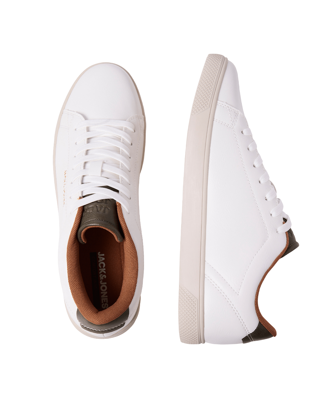 Jack & Jones Shoes Jack & Jones White Bosley PU Trainers