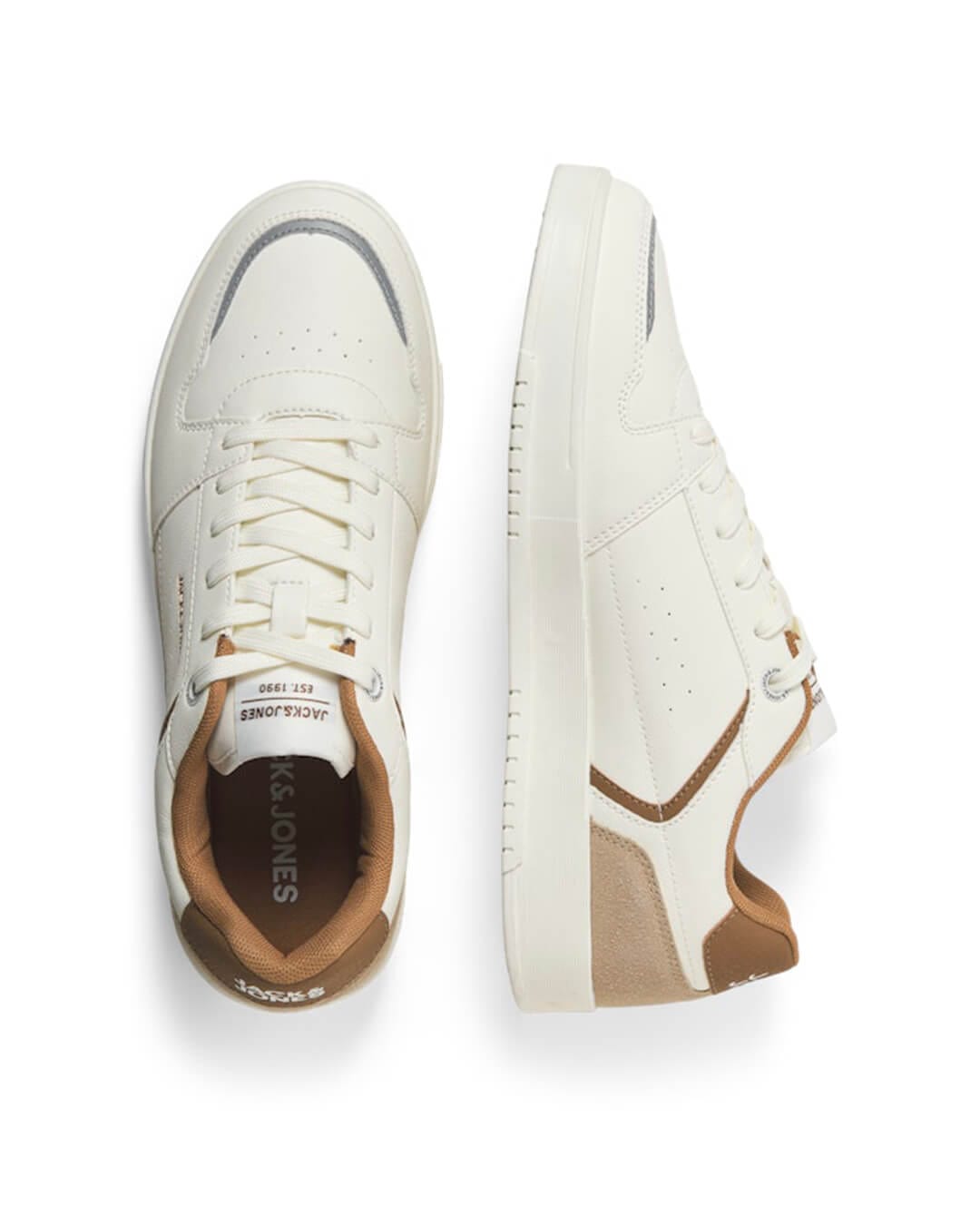 Jack & Jones Shoes JFWEALING PU SNEAKER NOOS MARSHMALLOW COGNAC