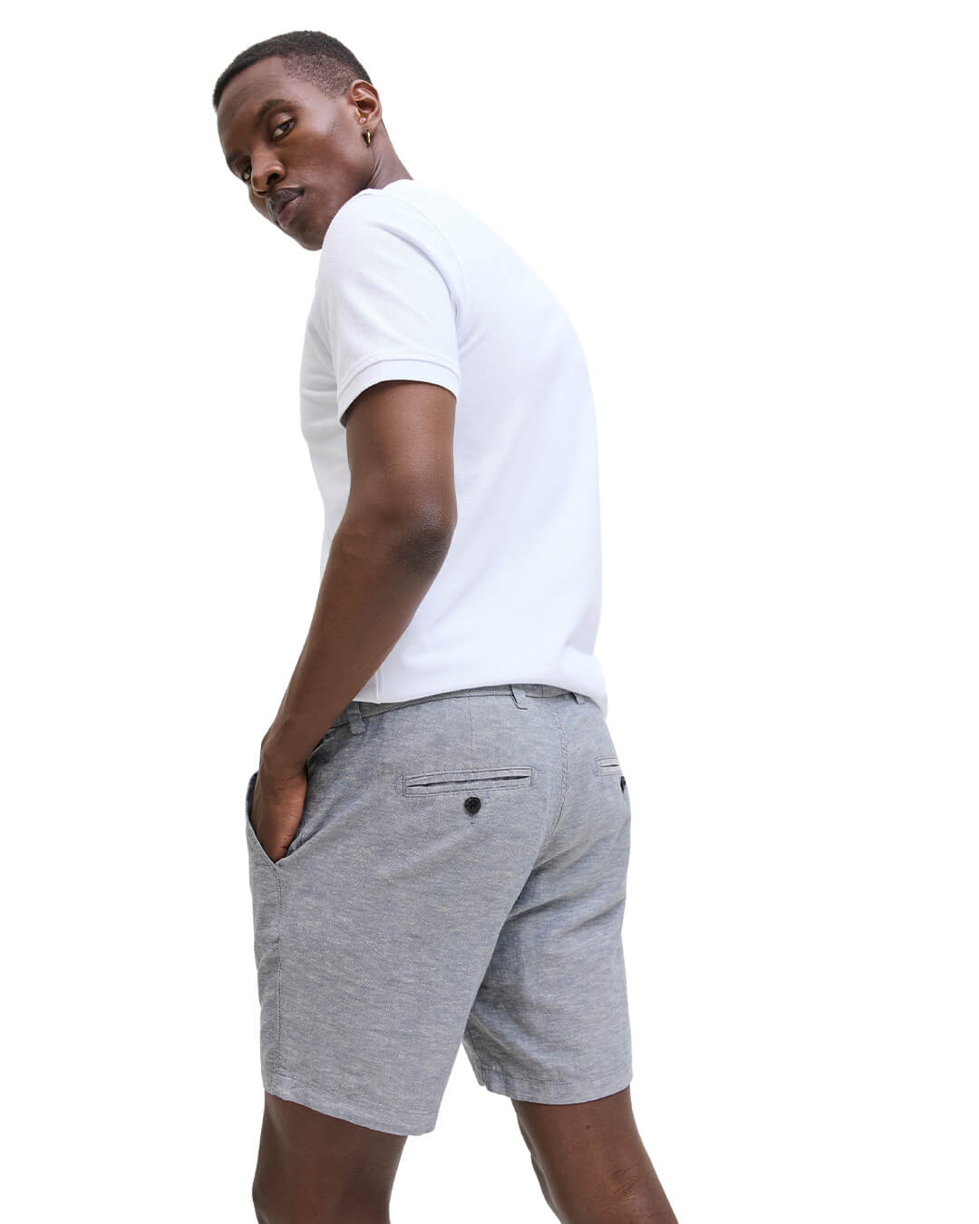 Jack&Jones Shorts Jack&Jones Grey Linen Blend Short