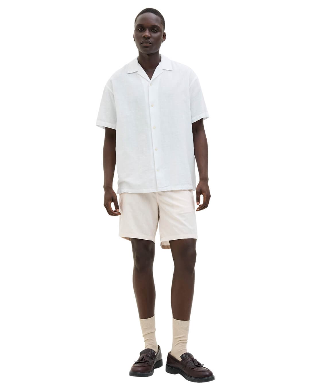 Jack&Jones Shorts Jack&Jones White Linen Blend Short