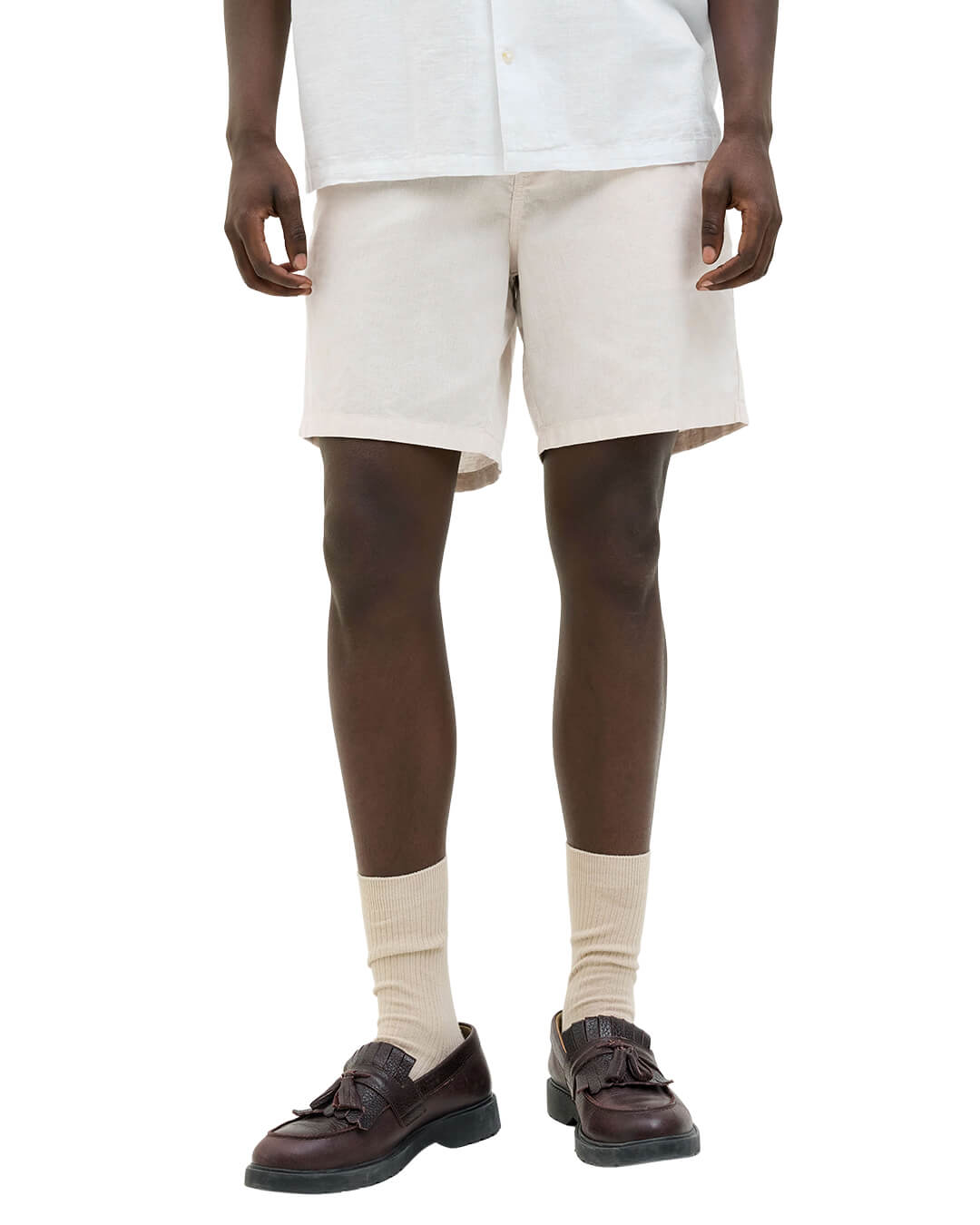 Jack&Jones Shorts Jack&Jones White Linen Blend Short