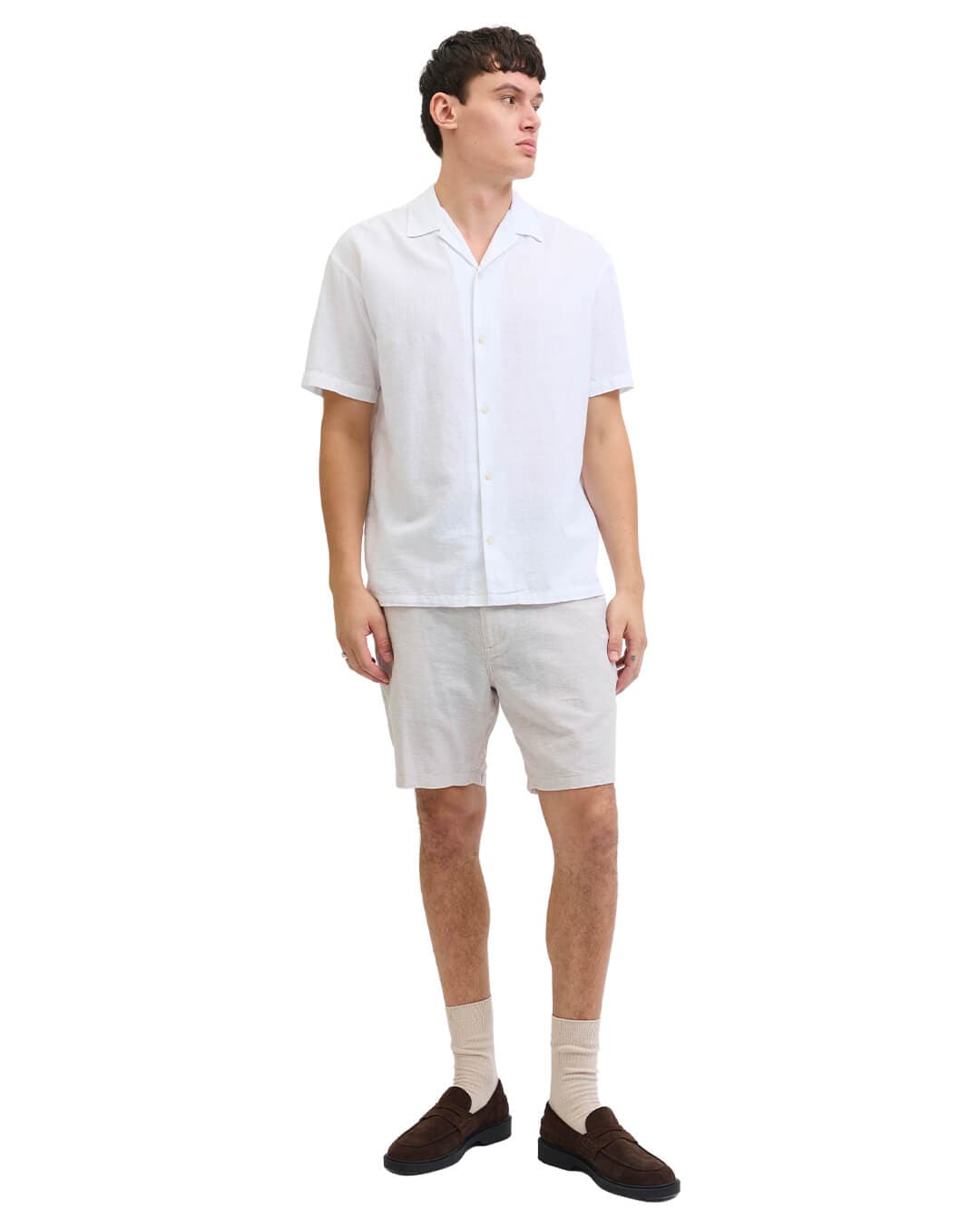 Jack&Jones Shorts Jack&Jones White Linen Short
