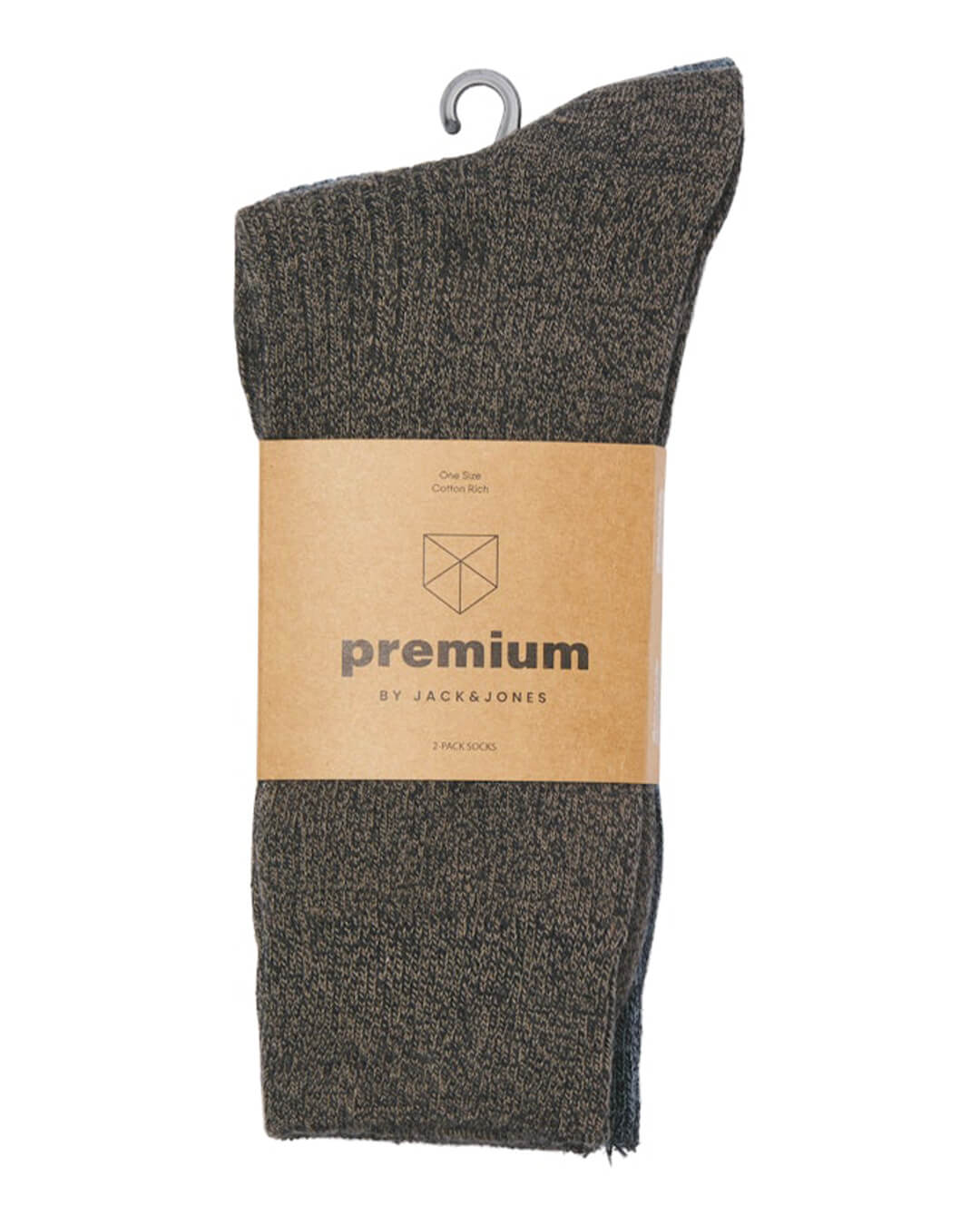 Jack & Jones Socks One Size JAC PREMIUM SOCKS 2 PACK NOOS BRINDLE TWISTED - GOBLIN BLUE TWISTED