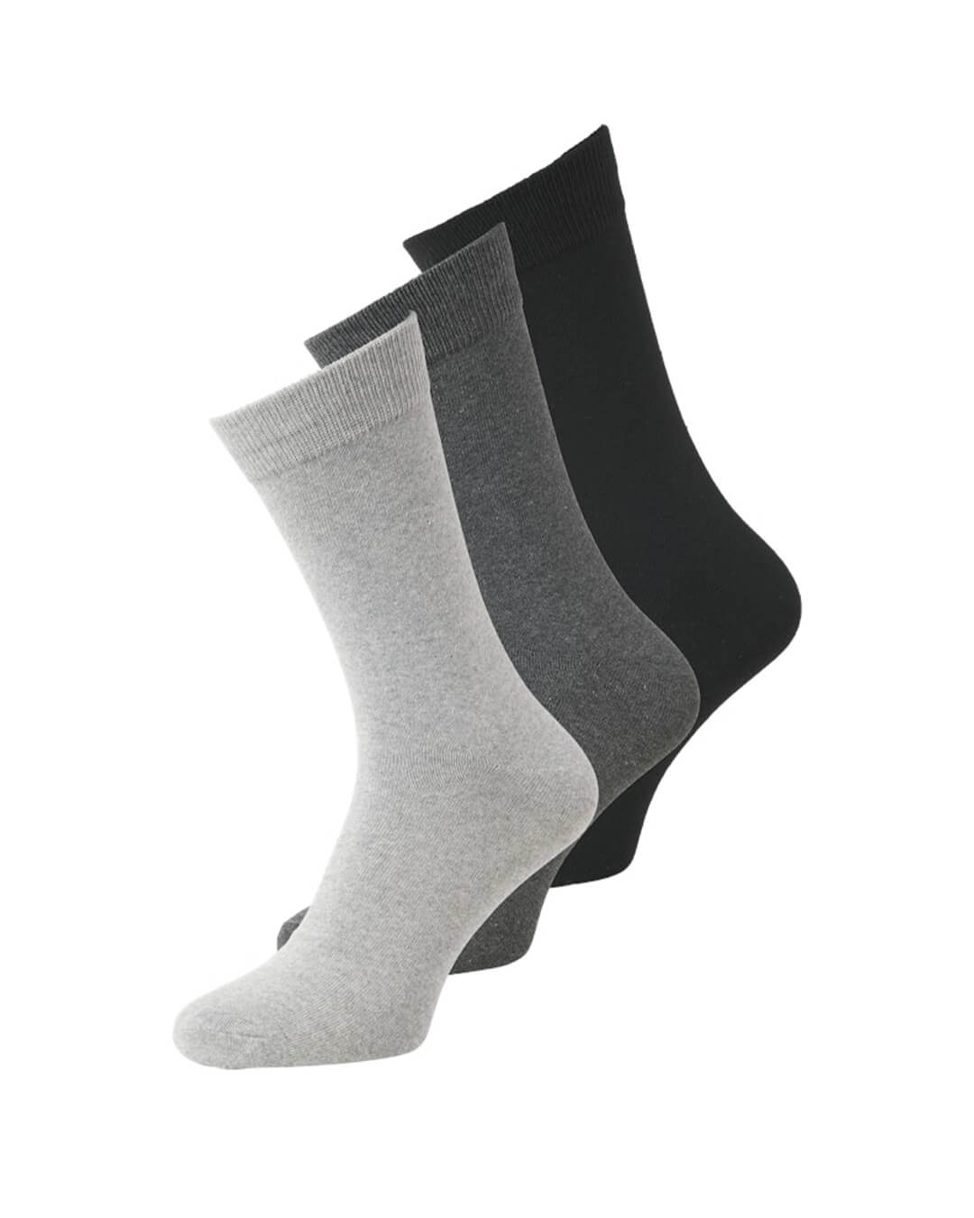 Jack & Jones Socks One Size JACORDINARY SOCKS 3 PACK NOOS BLACK DARK GREY - LIGHT GREY
