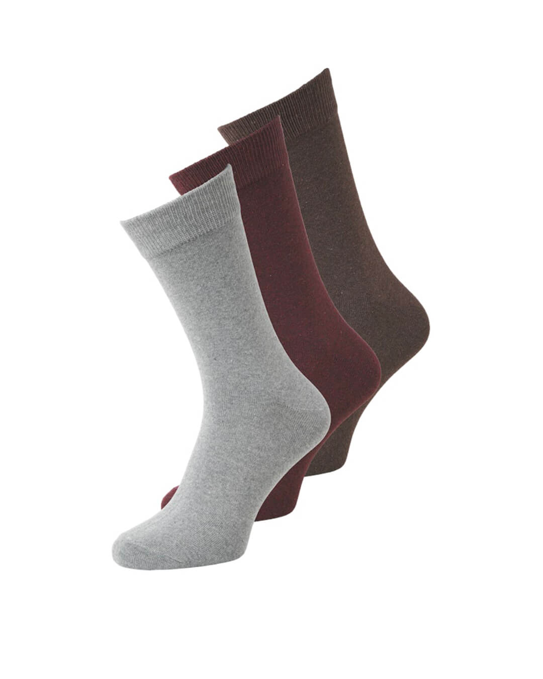 Jack & Jones Socks One Size JACORDINARY SOCKS 3 PACK NOOS MALT BALL MARSALA - IRON GATE