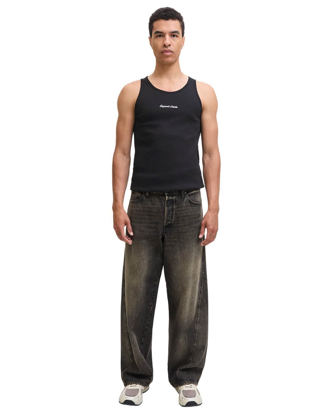 Jack & Jones T-Shirts Jack & Jones Black Jornorrebro Rib Tank Top