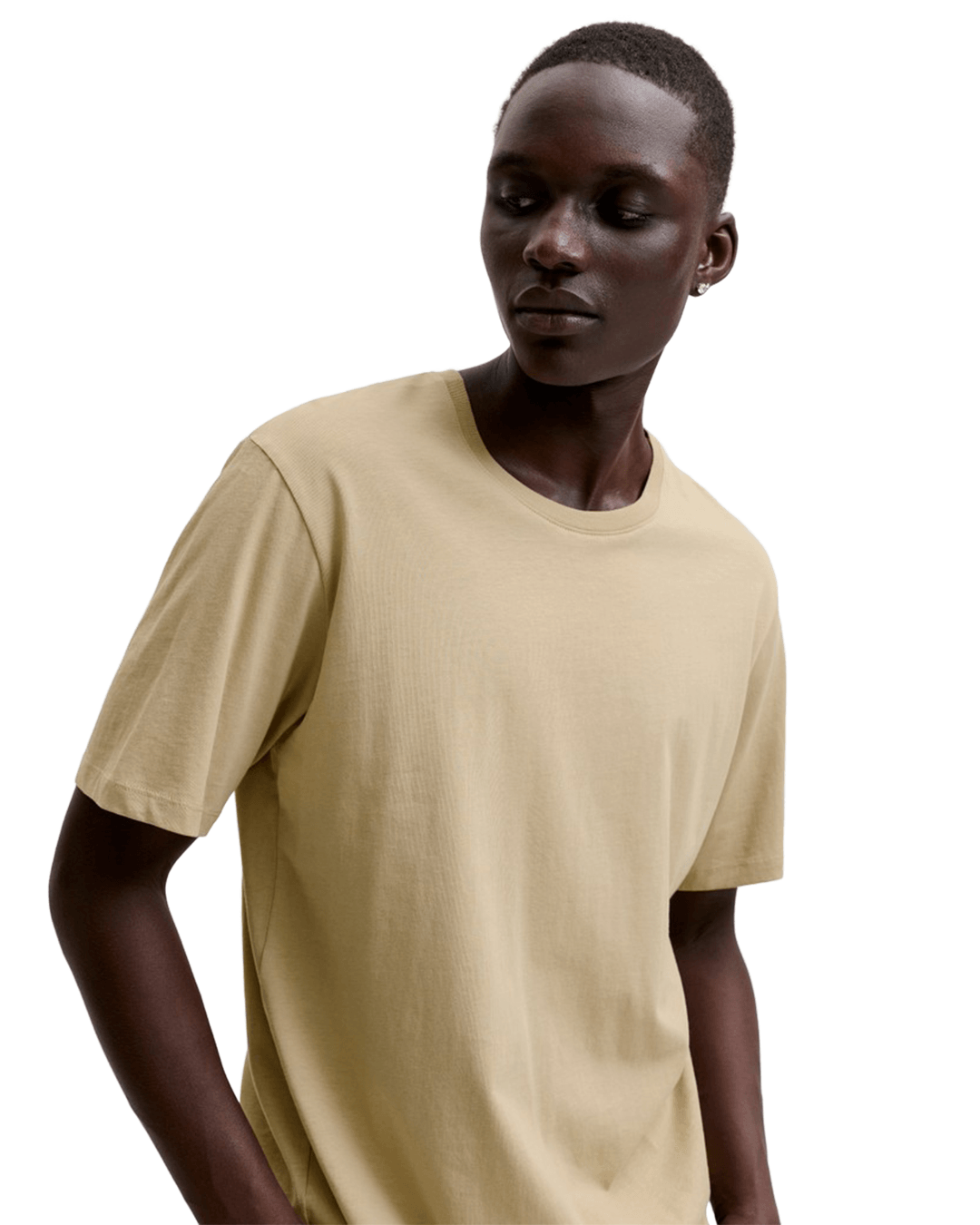 Jack & Jones T-Shirts Jack & Jones Brown Organic Basic Crew Neck T-Shirt