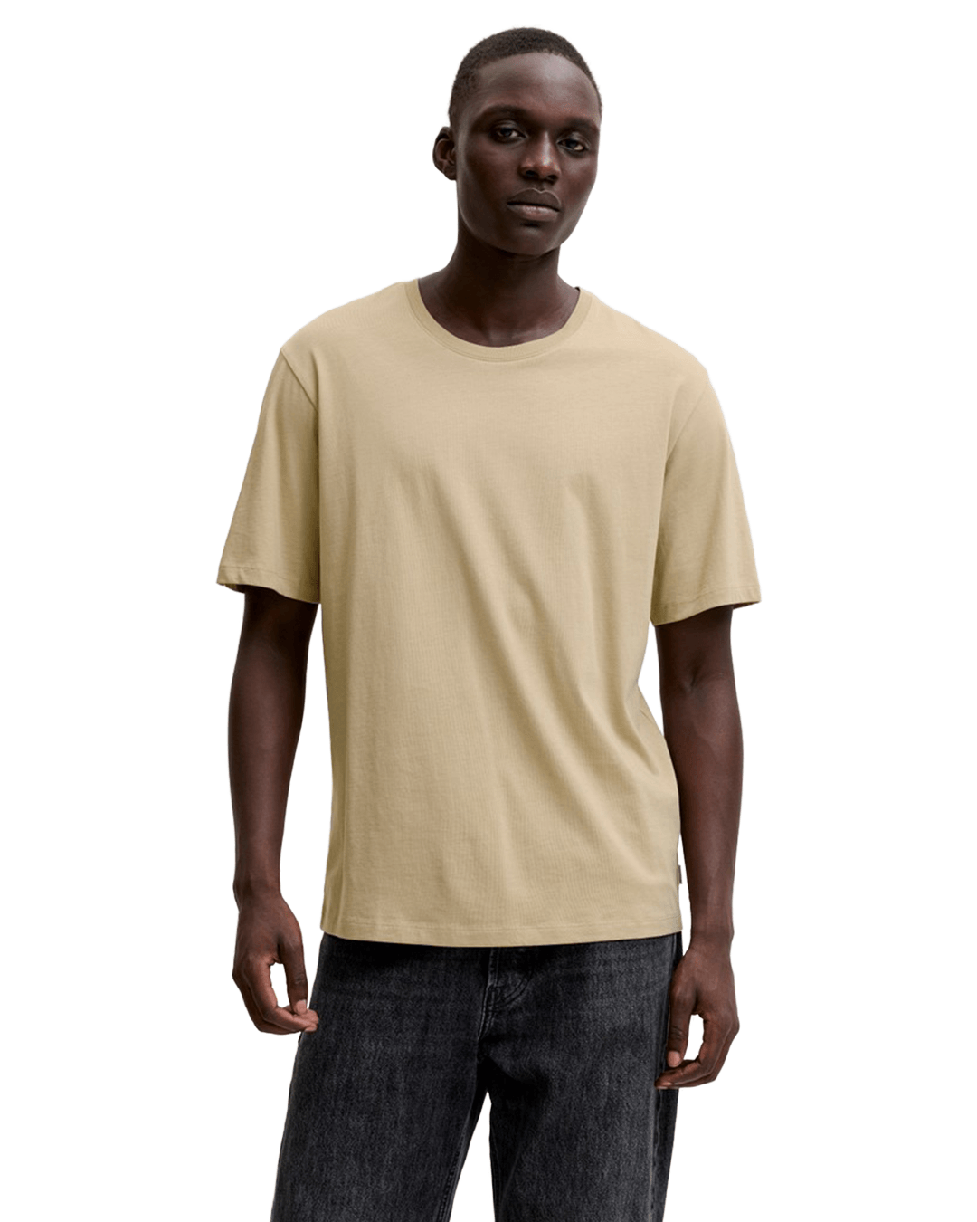 Jack & Jones T-Shirts Jack & Jones Brown Organic Basic Crew Neck T-Shirt