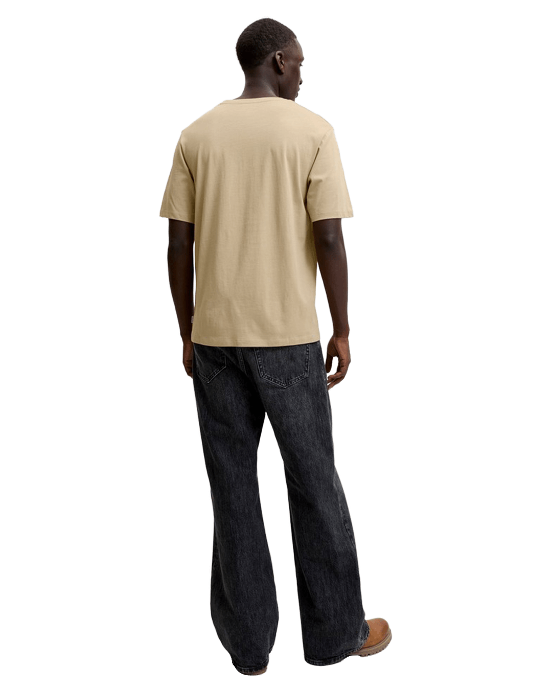 Jack & Jones T-Shirts Jack & Jones Brown Organic Basic Crew Neck T-Shirt
