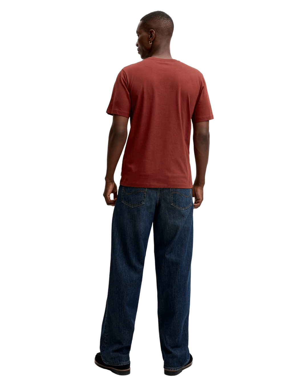 Jack & Jones T-Shirts Jack & Jones Brown Organic Basic Crew Neck T-Shirt