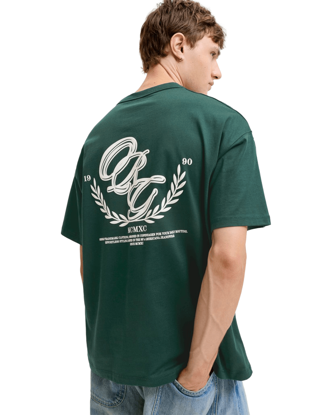 Jack & Jones T-Shirts Jack & Jones Green Frederiksberg Back Print T-Shirt