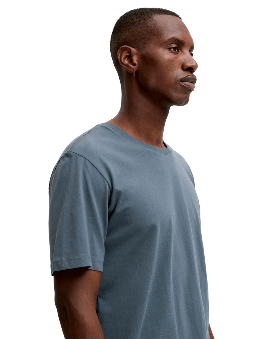 Jack & Jones T-Shirts Jack & Jones Grey Organic Basic Crew Neck T-Shirt