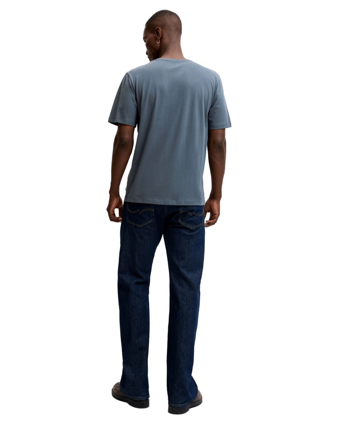 Jack & Jones T-Shirts Jack & Jones Grey Organic Basic Crew Neck T-Shirt