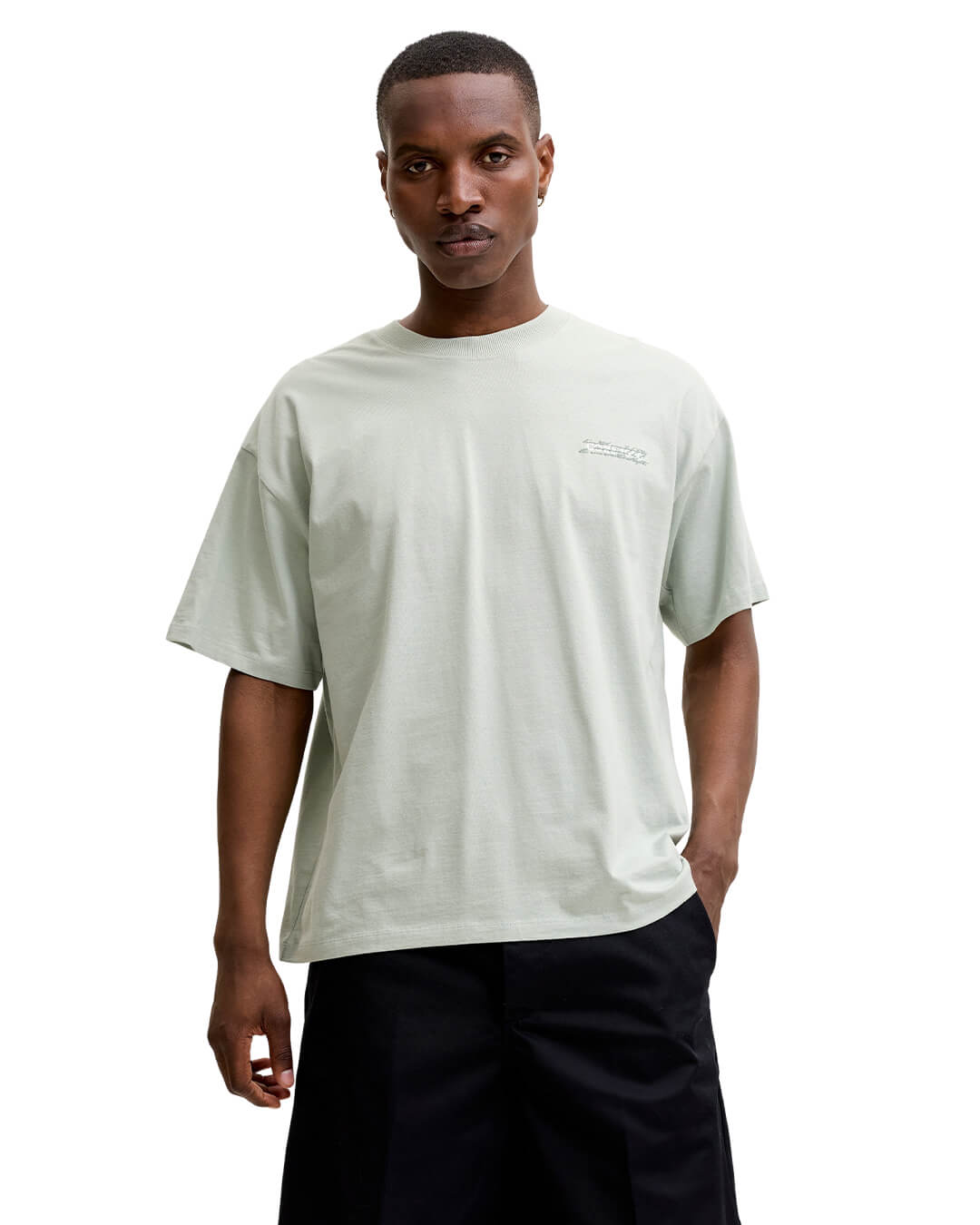 Jack & Jones T-Shirts Jack & Jones Jcoeterna Script Back Print Tee Ss Sa26 Aqua