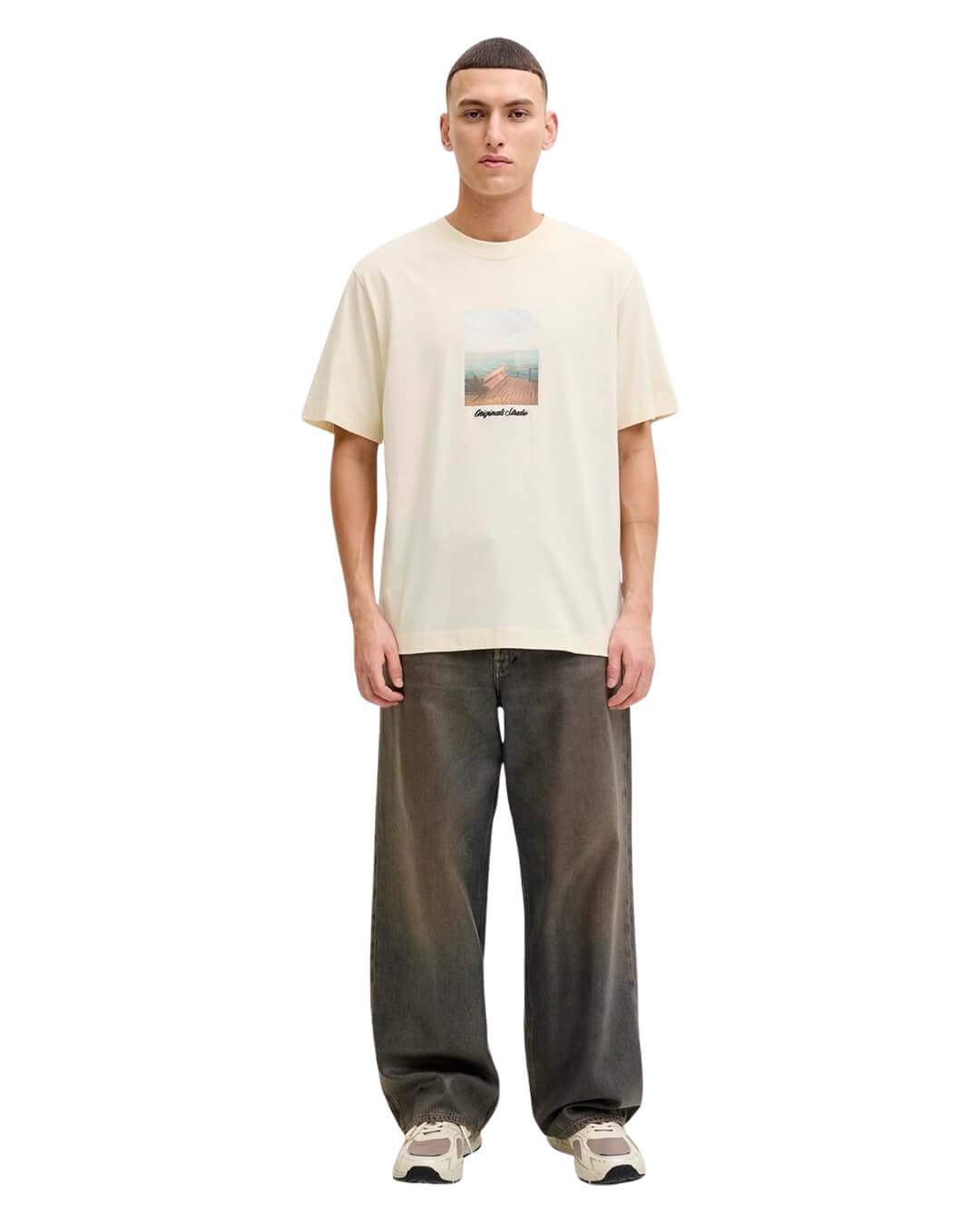 Jack & Jones T-Shirts Jack & Jones Jornorrebro Photo Tee Ss Crew Neck Ln Antique
