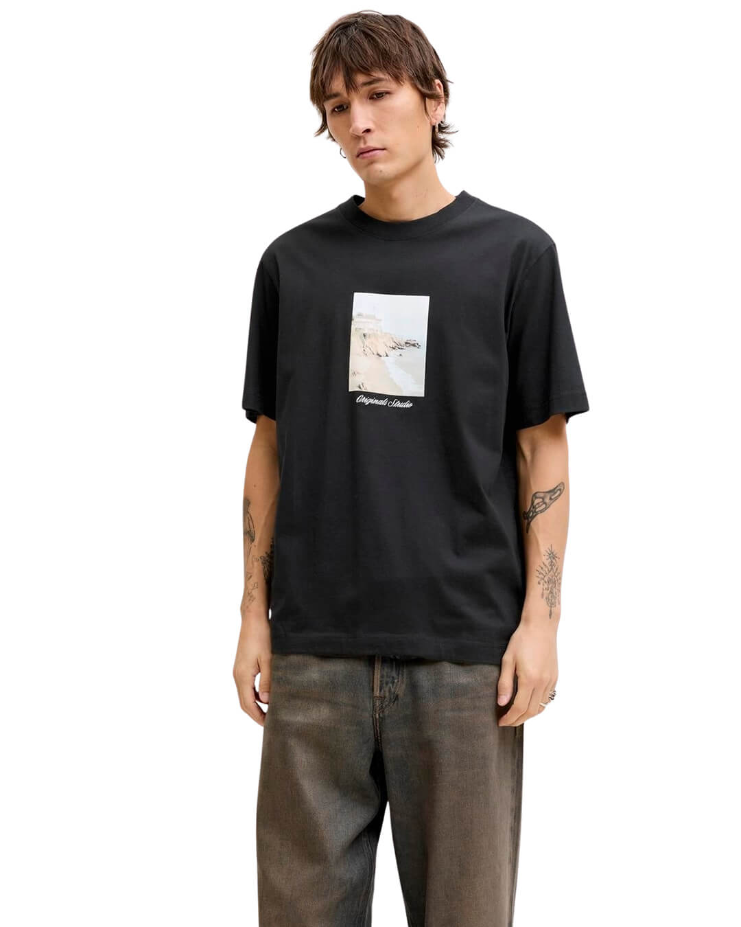 Jack & Jones T-Shirts Jack & Jones Jornorrebro Photo Tee Ss Crew Neck Ln Black