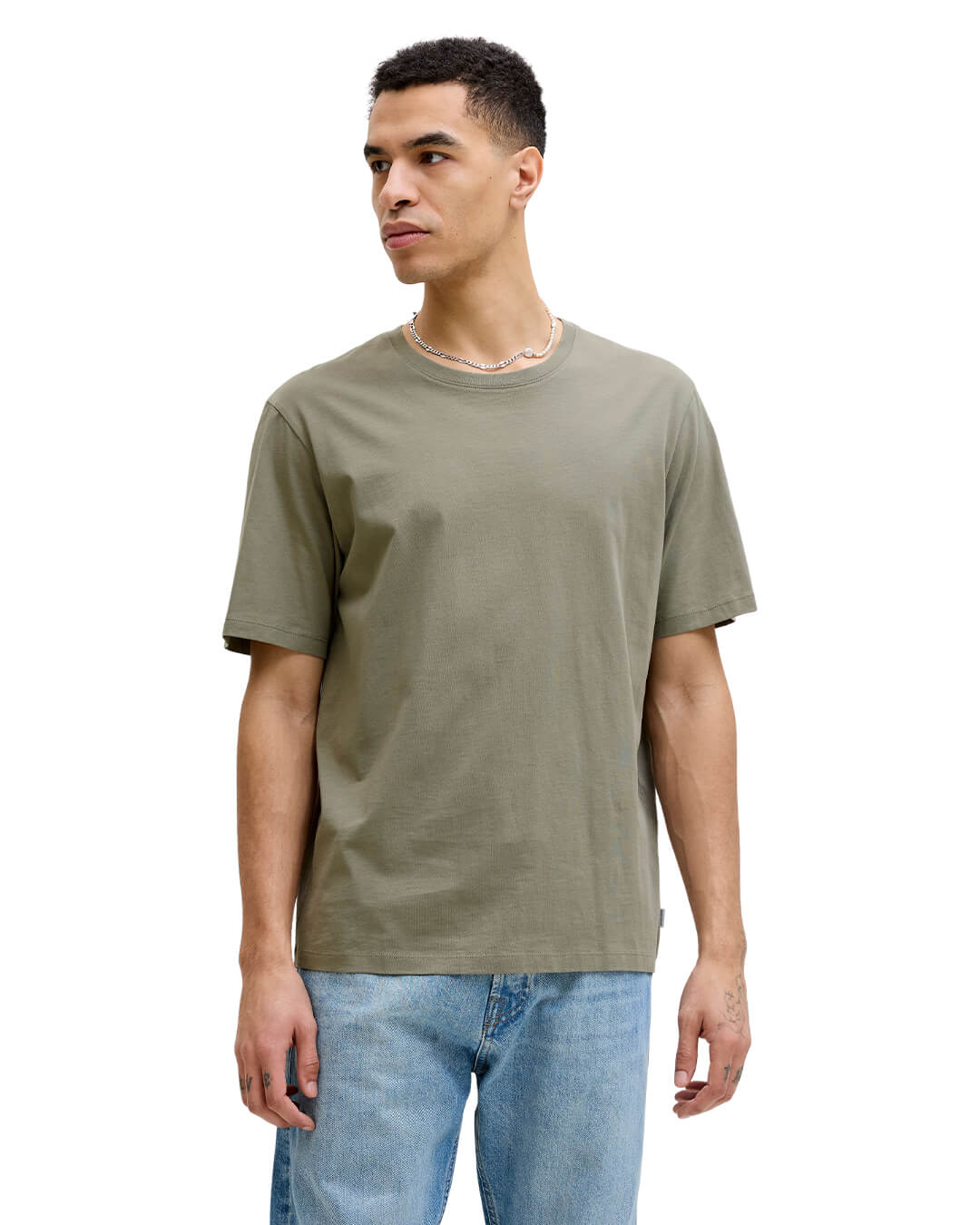 Jack&Jones T-Shirts Jack&Jones Kaki Basic T-Shirt