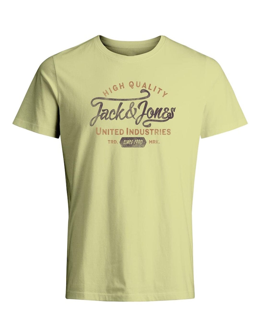Jack &amp; Jones T-Shirts Jack &amp; Jones Louise Yellow Short Sleeved Crew Neck T-Shirt
