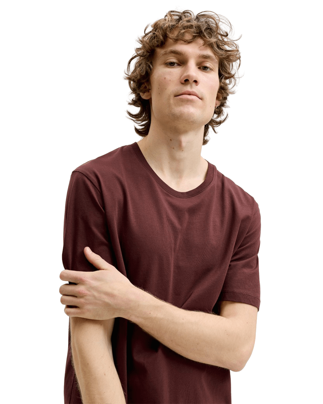 Jack & Jones T-Shirts Jack & Jones Purple Organic Basic Crew Neck T-Shirt